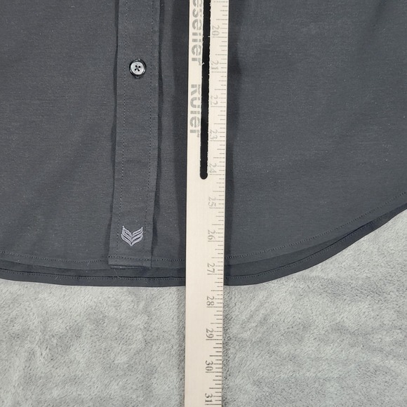 Buttercloth Shirt Mens Small Black Moon In Black Short Sleeve Button Up Casual - Picture 13 of 15